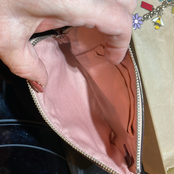 Like New Coach blush wristlet & box keychain not included - Picture 4 of 7